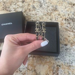 100% authentic Chanel hoops